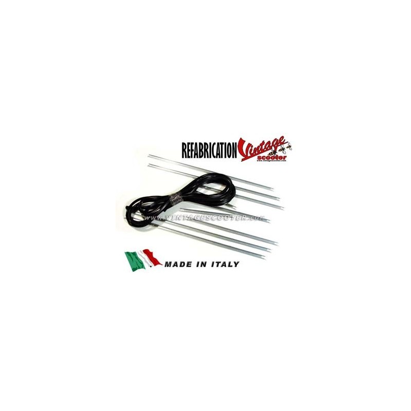 Baguettes de sol (jeu complet profilés + caoutchouc) Vespa ACMA 125 1953-55